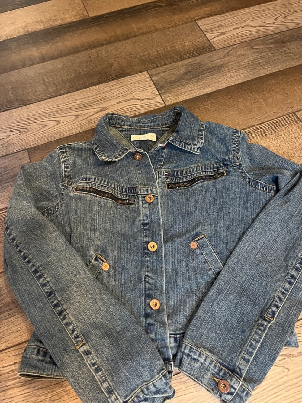 Girls Tommy Hilfiger jean jacket size L - Picture 1 of 7
